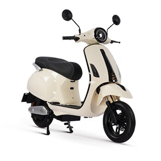 Scuter Electric N-Moto EL3 Bej – Motor Bosch 1000W, Dimensiuni 1760×540×1130mm, Greutate 65Kg, Viteză Max. 45 km/h, Autonomie 60 km, Baterii 72V, APP, GPS, Carte RAR (C.I.V) + CADOU Tricou N-Moto